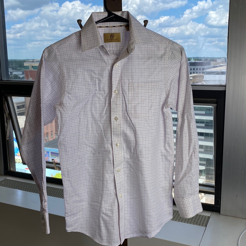 Class club Gold label boys long sleeve pin striped button down size 10/12